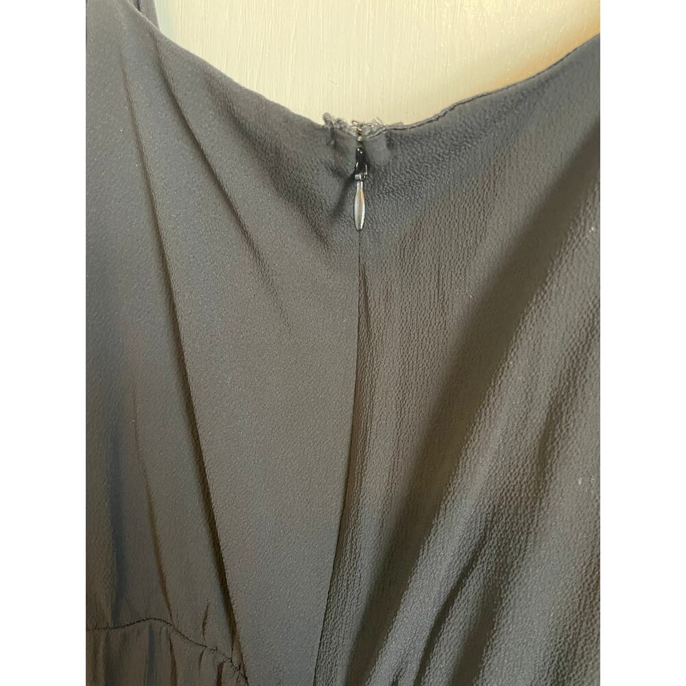 Kate & Mallory Sleeveless Ruffled Jumpsuit Black Wide Leg 2X Romantic Feminine - Picture 7 of 9